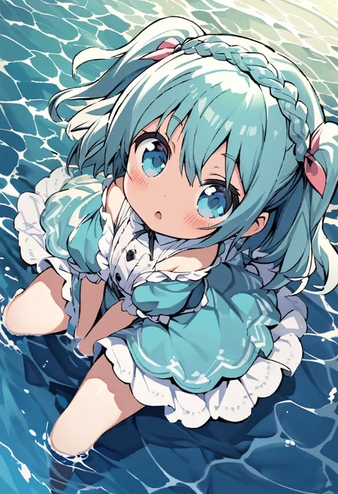 extremely detailed fine touch, 2D, loli,{{official style}},{{{{{Body is water, girl, sea, in water}}}}},