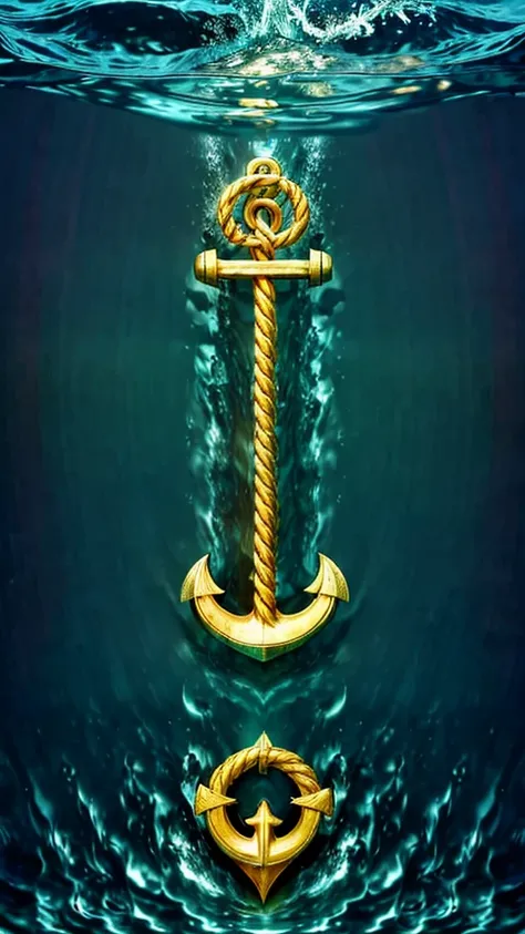 Anchor sinking in the water