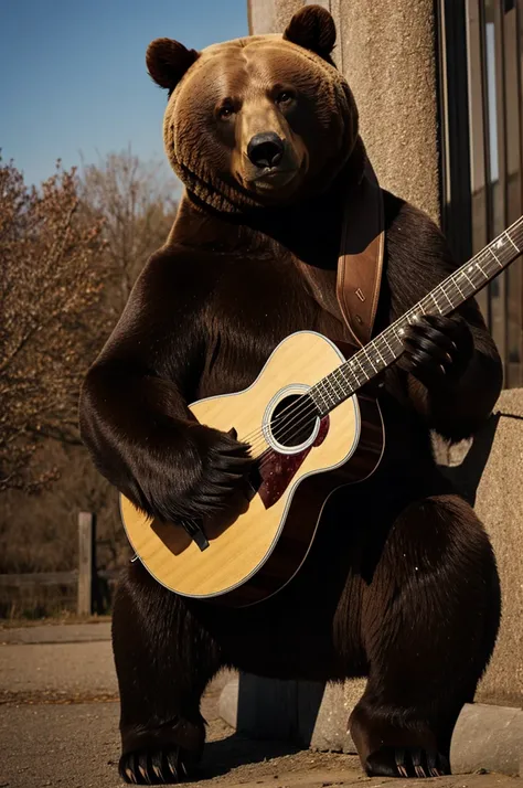 bear with guitar