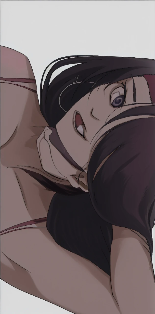 anime girl with long black hair sticking out her tongue, 1 7 - year - old anime goth girl, 1 7 - year - old goth girl, style of junji ito, anime vampires, goth girl, in the anime series ergo proxy, goth girl aesthetic, gothic maiden anime girl, raven black...