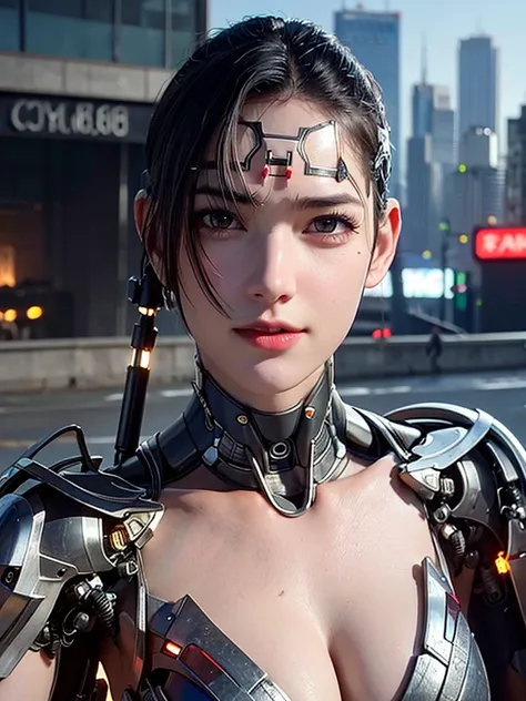 RAW shooting, Very detailed, man, cybernetic neck, (Cyborg: 1.5), The background is a destroyed city building., lively details, Elegant cyberpunk, hyper-realistic, Anatomy, elegant, 8K, best quality, Masterpiece, มีรายVery detailed, (realistic, photo-reali...