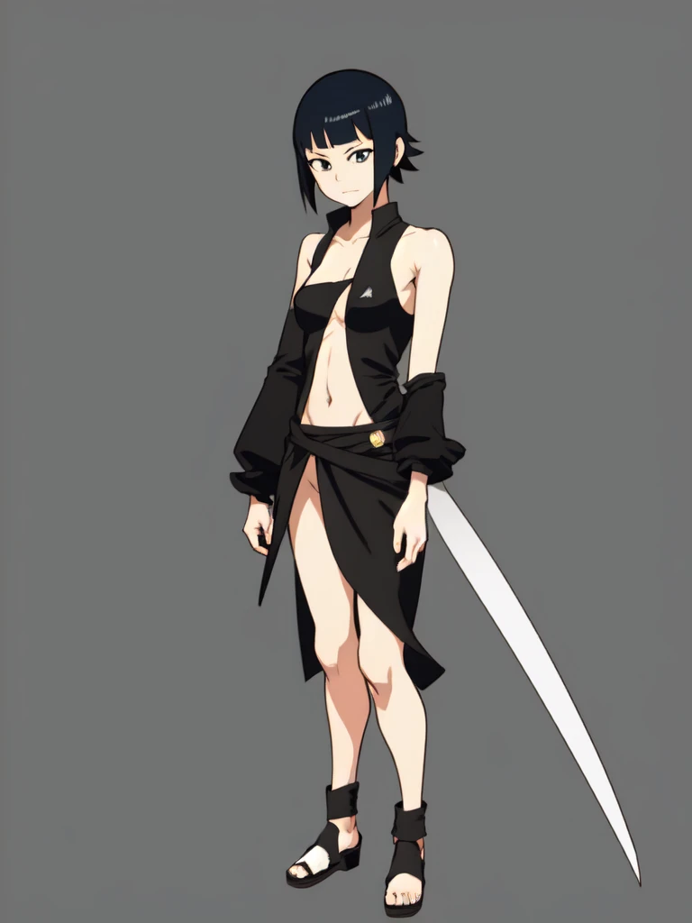 soi fon 
solo . fullbody . simple background ,