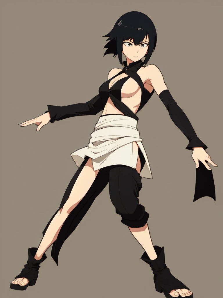 Soi fon 
Solo . Fullbody . Simple background , masterpiece, detailled, 8k