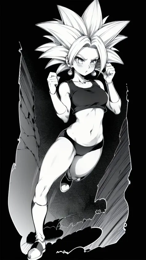 kefla
solo . simple background , manga style , fitgirl , lineart , sfw , monochrome,greyscale,comic , standing , normal pose , s...