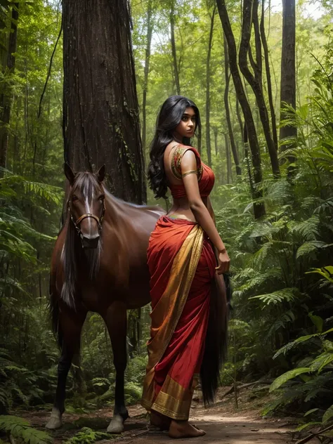 6 feet tall big ass beautiful indian girl in forest