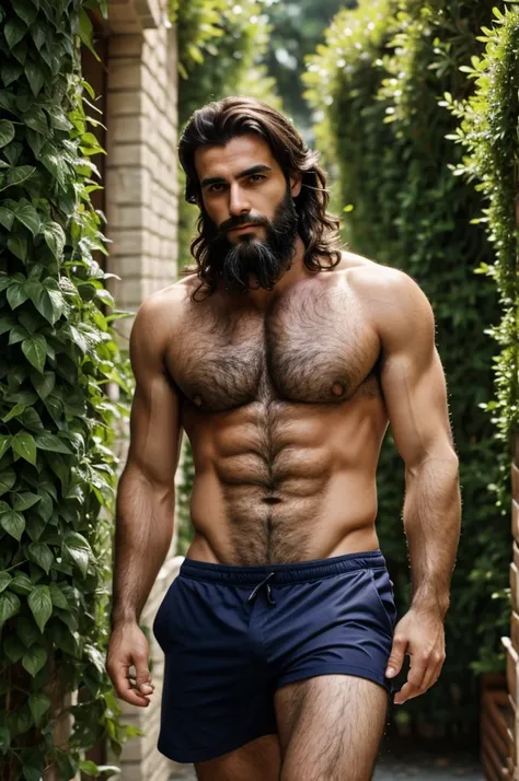 Italian man with hairy bushes under is arm pits