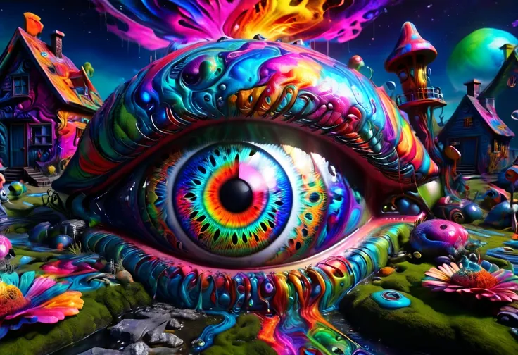 create a vibrant and eye-catching logo for a youtube music channel featuring a variety of genres including psychedelic trance, s...