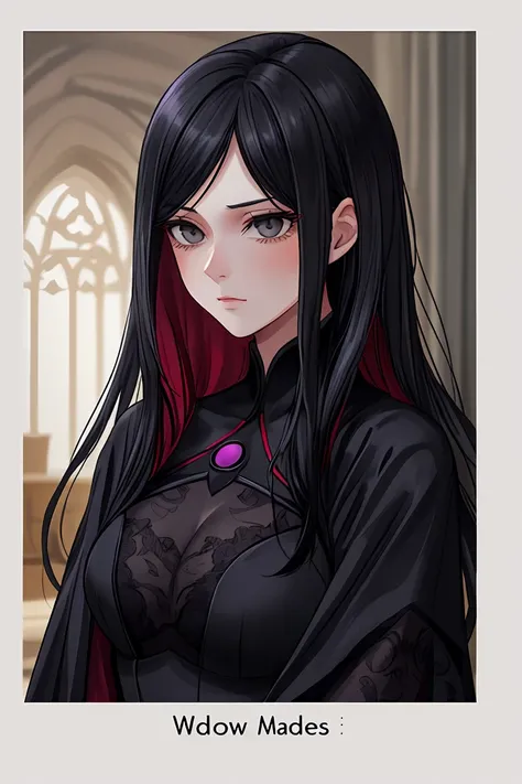 widow　Mourning clothes　Black Hair