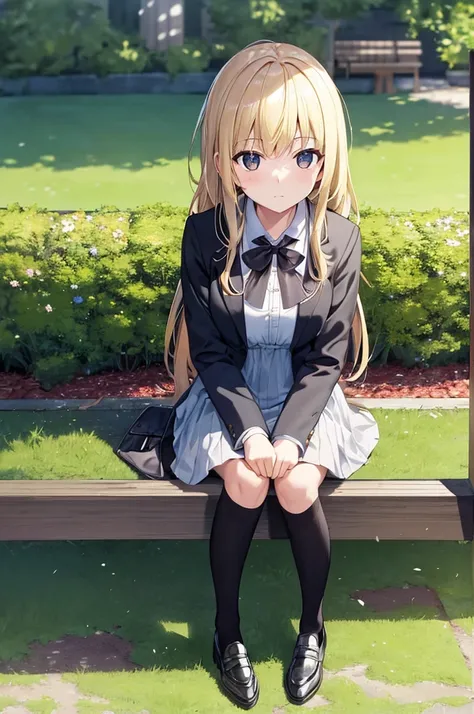 (masterpiece), (best quality), (ultra-detailed),top-notch quality,extremely detailed,Highly detailed,8k wallpaper,ultra-high definition, ultra high resolution,(ray tracing),from_above,1girl,sitting,shy,looking up at viewer,mahiru shiina,long hair, loose ha...