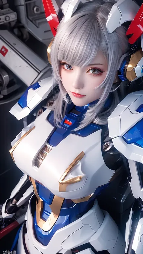 Textured skin, Super Detail, Attention to detail, high quality, 最high quality, High resolution, 1080P, Hard disk, beautiful,(Gundam Girl),Beautiful cyborg woman,Mecha Cyborg Girl,Battle Mode,Girl with a mechanical body,She wears a futuristic Gundam mecha