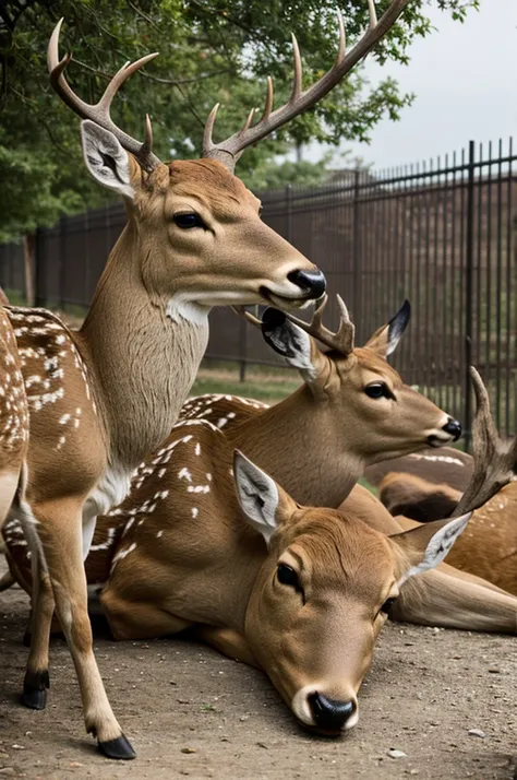 Sex of two deer of the Murzh sex 