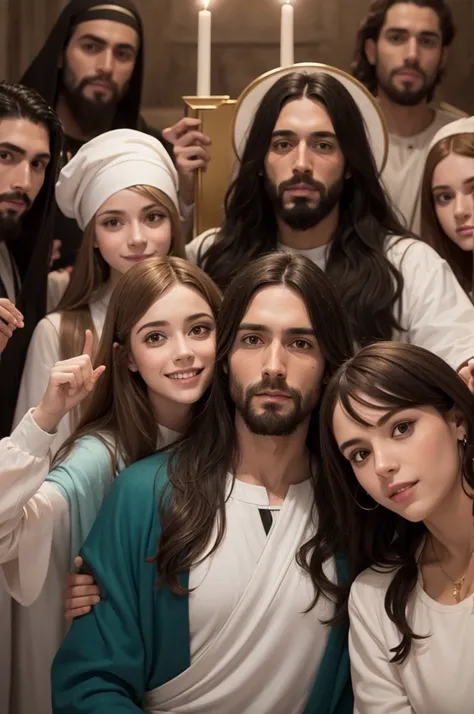 Selfi jesus com os anjus