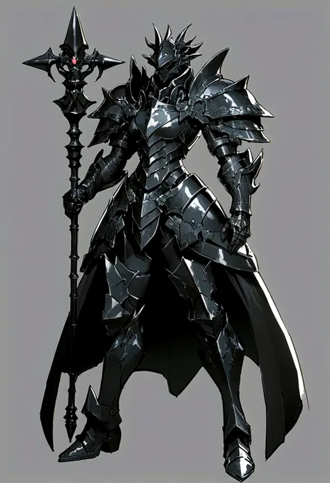 game character design，sacred paladin，Unique and heavy armor surrounds the entire body，shelter，Holding a sturdy and ornate scepter，heavy boots，Different angles，（lesbian full body：1.4），solid color backdrop，clean backdrop，depth of fields，destacados，real light...