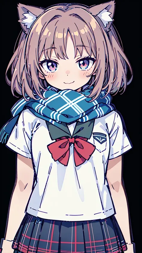 Anime Girls with cat ears and a scarf, Cute girl anime visuals, Anime Moe Art Style, Yandere. expensive, (Anime Girls), Chihiro! fujisaki, extremely cute Anime Girls face, cute Anime Girls, sayori, Kantai Collection Style, an Anime Girls, [[[[smile wickedl...