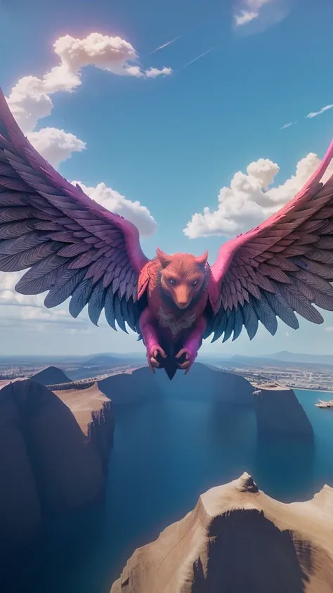 a heart with wings, 3D, real engine 6, building setting with a sky background. 32k, UHD, cinematic chromatic, cinematic lighting, global illumination, chromatic light, photorealistic, ultra detailed, iluminación onírica, photorealistic , ultra photoreal