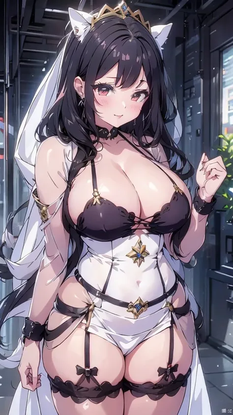 Anime characters (big) White apron and black hair, Azure Line Style, Fleet Series Style, Pixiv 3DCG, Ahegao, Kshat Garland, Anime Moe Art Style, From the Azure Root video game, Biomechanics Boobs, Highest ranking on Pixiv, Highest quality, 8k hd, Thigh Gap...