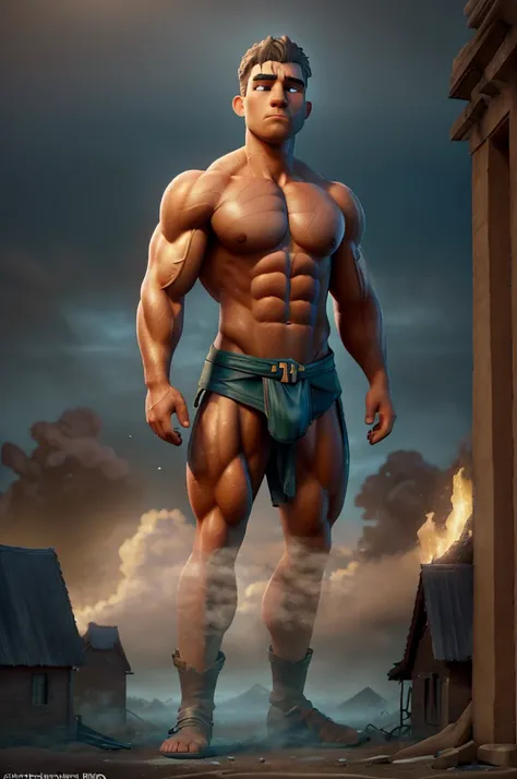 a greek god with giant muscular body, chiseled abs, heroic pose, dramatic lighting, epic fantasy, cinematic, intricate details, dramatic shadows, glowing energy aura, volumetric fog, cinematic composition, (best quality,4k,8k,highres,masterpiece:1.2),ultra...