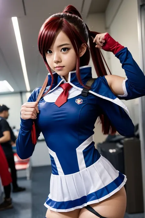 A girl with the boku no hero academia costume 