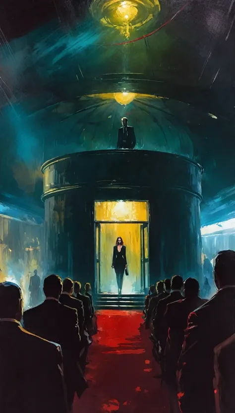 the club (art inspired in Bill Sienkiewicz). oil painting)
