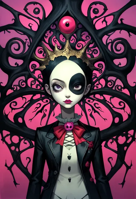 there is ugliness in beauty, but there is also beauty in ugliness. Styled by Adrian Ghenie, try andres, Jenny Saville, eduardo hopper, surrealism, Dark art by James Jean, Takato Yamamoto, Punk ink minimalism. Tim Burton style. Gothic.