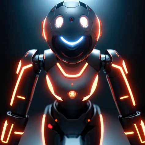 a cute AI robot, smooth and round, highly detailed, cinematic lighting, 8K render, flawless metallic surface, advanced artificial intelligence, OC renderer, masterpiece, photorealistic, ultra-detailed, hyper-realistic, dynamic pose, glowing eyes, complex m...