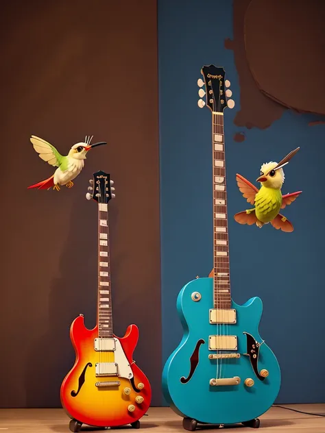 firebird and hummingbird and es-335 , Gibson family