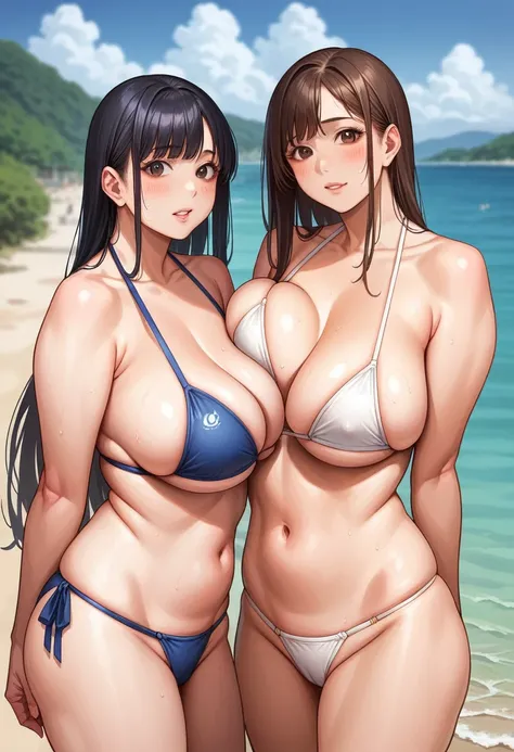 (最high quality, high quality,超high quality:1.3),(Written boundary depth:1.3) ,((Front body:1.35)) ,Japanese women,20-year-old, Swimwear, Huge breasts,(Real Skin:1.3),Ultra-realistic photos, (View your audience:1.3), whole body, throw ,Are standing,