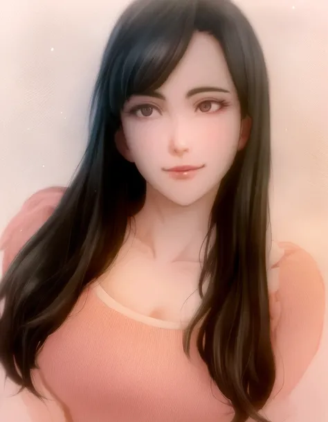 girl, Black Hair,  Perfect Face, Smile, Anime Style,  Manga style,