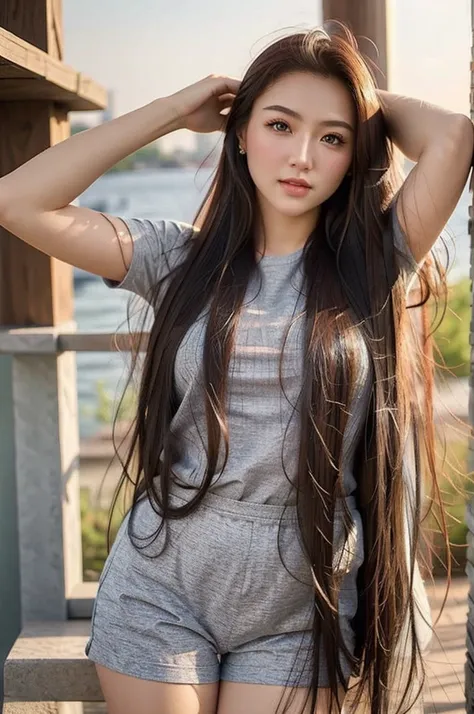 (masterpiece, best quality:1.2), photorealistic, realistic, 1girl, very long hair