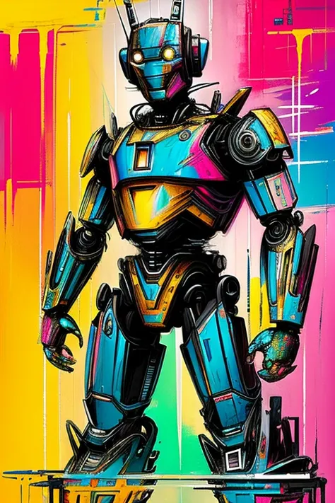 robot "artistation": A visionary creative, This robot combines brilliant colors with advanced brushes and artistic tools. He is a master at creating stunning digital artworks and murals that adorn urban spaces