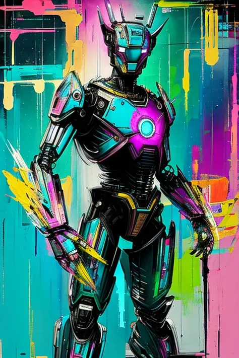 robot "artistation": A visionary creative, This robot combines brilliant colors with advanced brushes and artistic tools. He is a master at creating stunning digital artworks and murals that adorn urban spaces