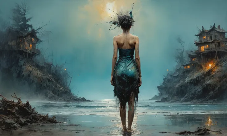  woman, stunning, highly detailed, 8k, ornate, intricate, cinematic, dehazed, atmospheric, (oil painting:0.75), (splash art:0.75),(teal:0.2),(orange:0.2), (by Jeremy Mann:0.5), (by John Constable:0.1),(by El Greco:0.5),(acrylic paint:0.75)full-body-shot,Hi...