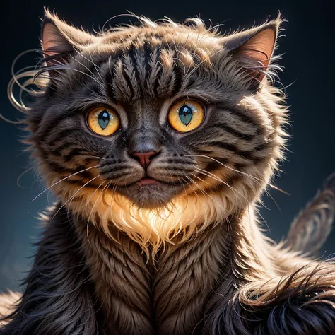 ((Cute and adorable cat)):1.7), glowing smoke, hoarfrost metal lace, (sunlight:1.3), sunbeam, intricate detail. 8k, dreamlike, surrealism, symmetrical, bright lighting, trending on artstation, intricate details, highly detailed, unreal engine, heavy stroke...