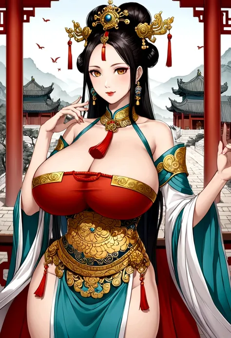 big breasts Ancient China queen public