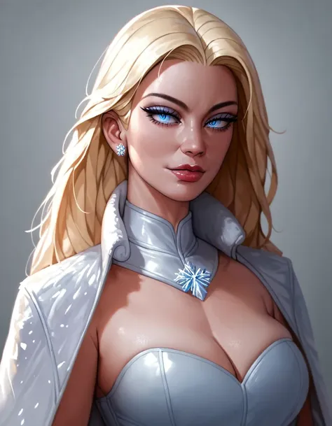 score_9, score_8_up, score_7_up, score_6_up, score_5_up, score_4_up, source_anime,((EF_WntXM_SDXL)), gorgeous emma frost female, beautiful eyes, seductive ,intense gaze,seductive expression,soft lighting,hentai, safe