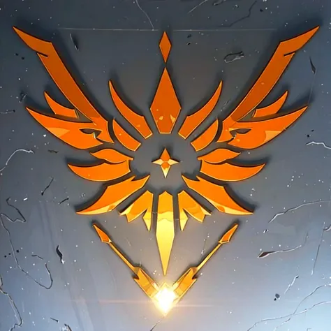 a logo using a detailed explosion design, very simple for a fire faction in an RPG world, fire emblem, just orange color, mighty, bold, concentrated, Symmetrical, chic, high qualiy, com fundo branco