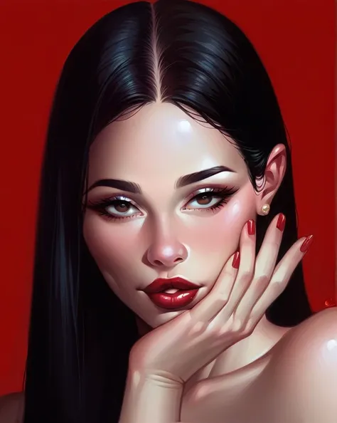 Precious lady, beautiful eyes, full lips, Red lips, real lips, beautiful lips, RED AND BEAUTIFUL LIPS, beautiful woman, HD quality, digital art