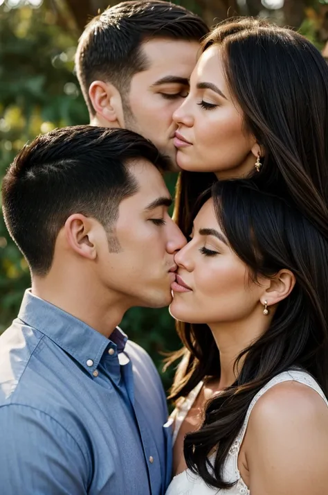 Margie and Daniel kissing 