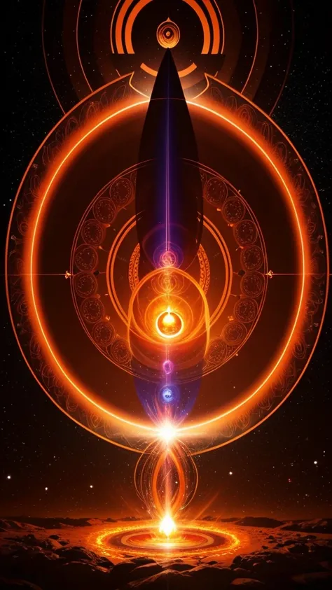 sacral chakra, large glowing spiritual sphere sacral chakra, (chakra icon in center of image),, 2nd chakra orb