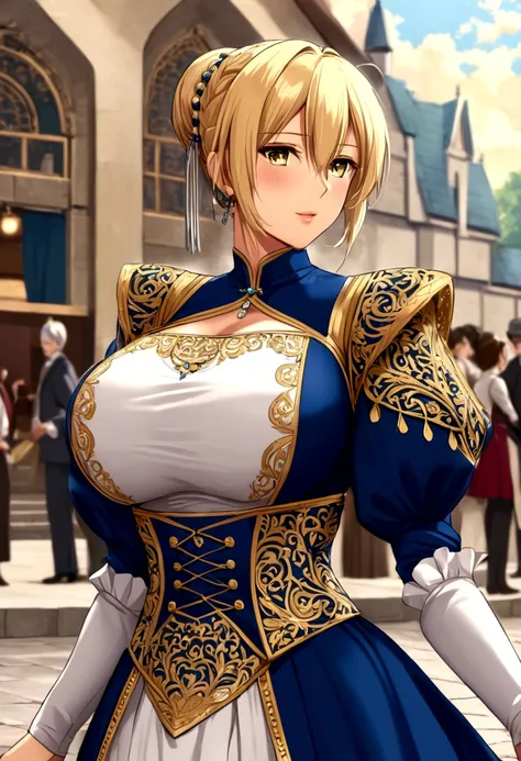 saber big breasts noble outfit public