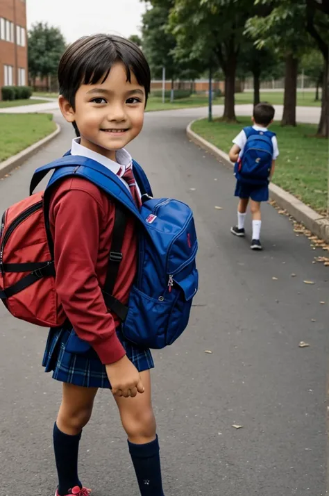 a 9 year old going to school