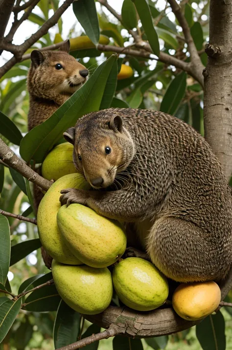 Haffid and groundhog making love under a mango tree