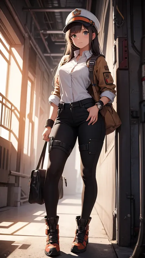 Engineer girl full body