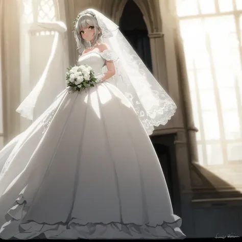 White Wedding dress 