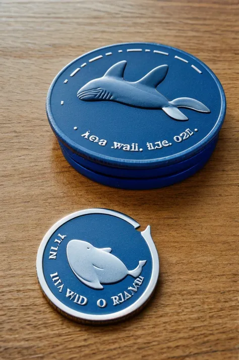 Create a coin whose logo is a whale 
