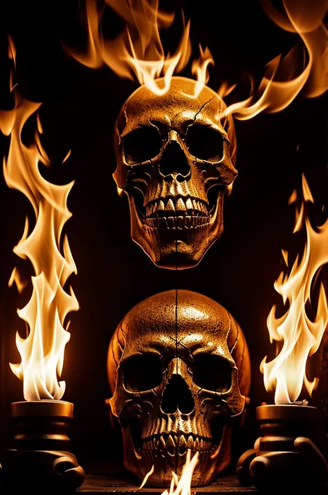 A flaming skull that says Brandon below