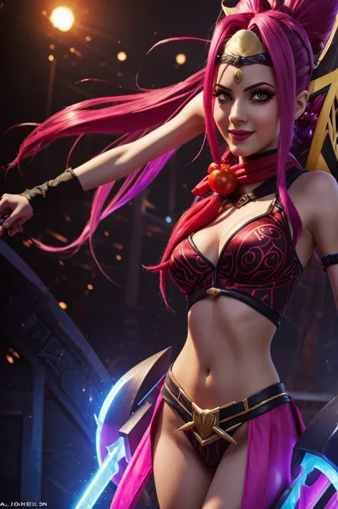 a Jinx from LOL made with a tomato
