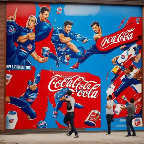 Epic fight between Coca Cola posters and Pepsi 