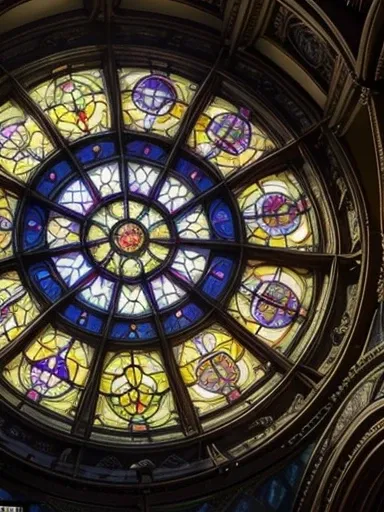 Doctor strange sanctuary (elegant mansion with a circular yellow and purple stained glass window on the third floor), on the corner of a New York avenue 