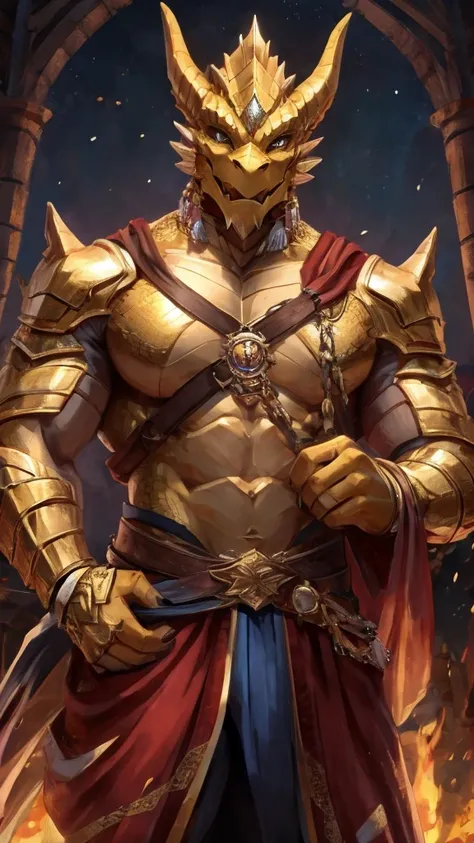 golden dragonborn,Handsome